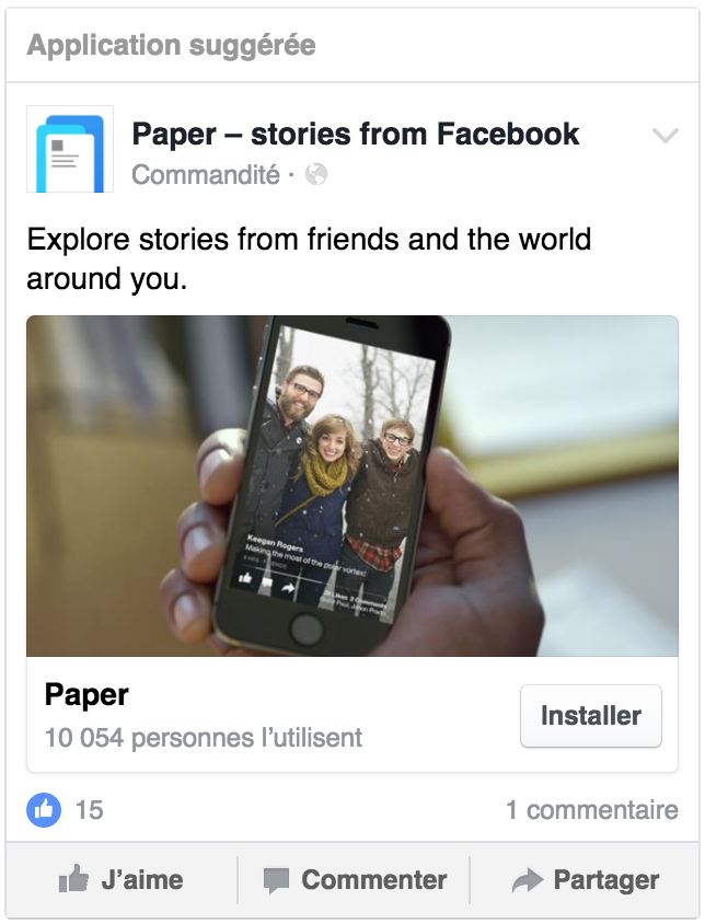 installation-app objectif facebook ads