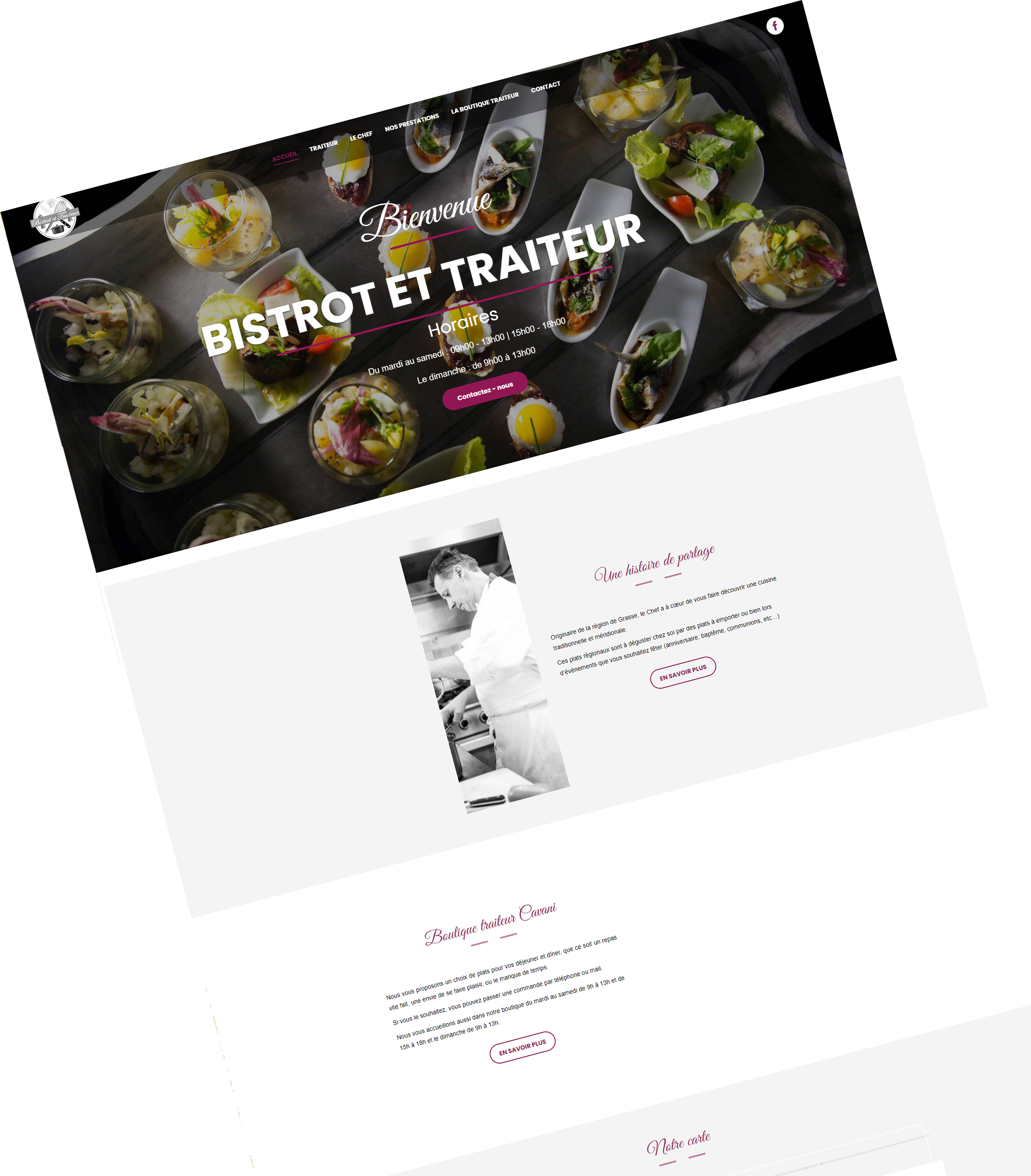 Site internet wordpress Bistrot et Traiteur - JLCW