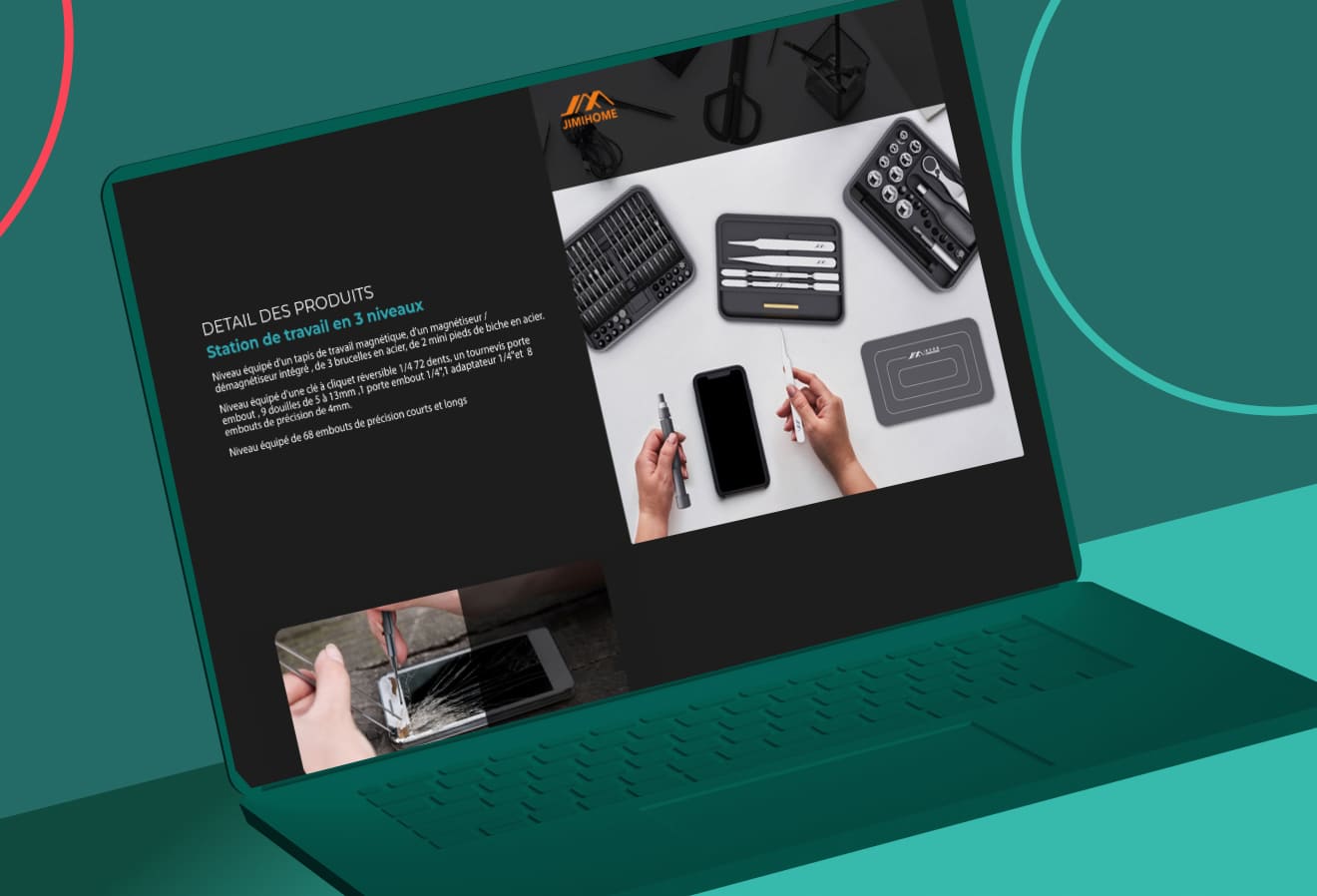 Le marketing automation au service de la gourmandise pour Le Nelson 6 Page produit Jimihome Fischer Darex