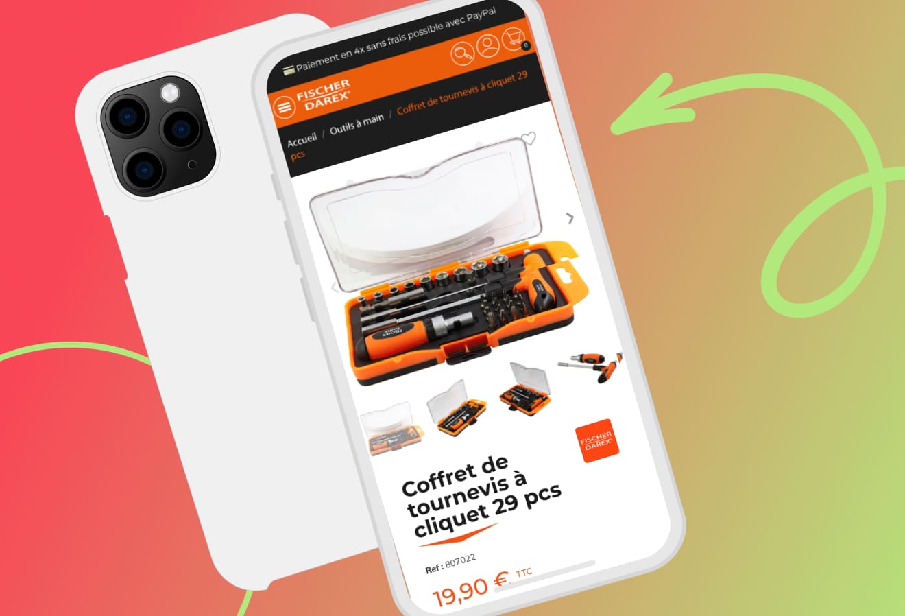 Le marketing automation au service de la gourmandise pour Le Nelson 5 Fischer Darex site e-commerce sur mobile