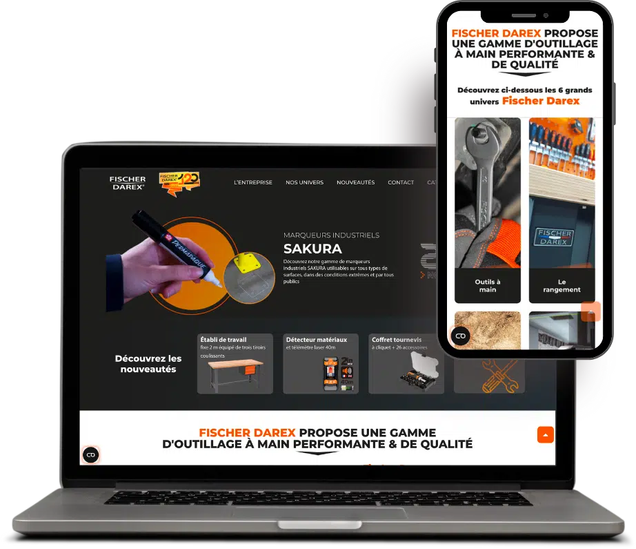 mockup site vitrine fischer
