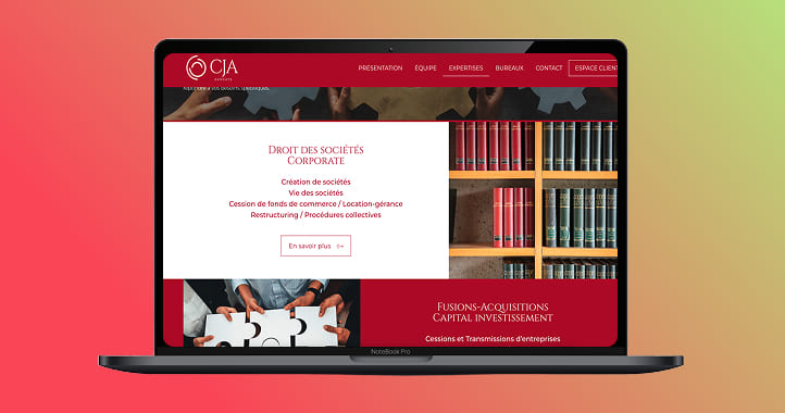 CJA, refonte de site pour cabinet d&rsquo;avocats pluridisciplinaire