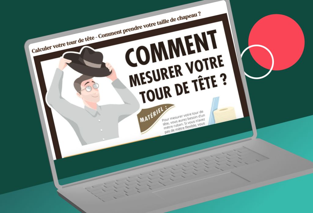 Landing page conseil de la chapellerie Traclet, comment mesurer cotre tête